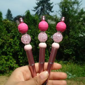 ✨Cute and Adorable Pink Beaded Pen